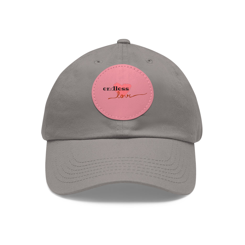 Leather Patch Dad Hat — Heartbeat 'endless' Design
