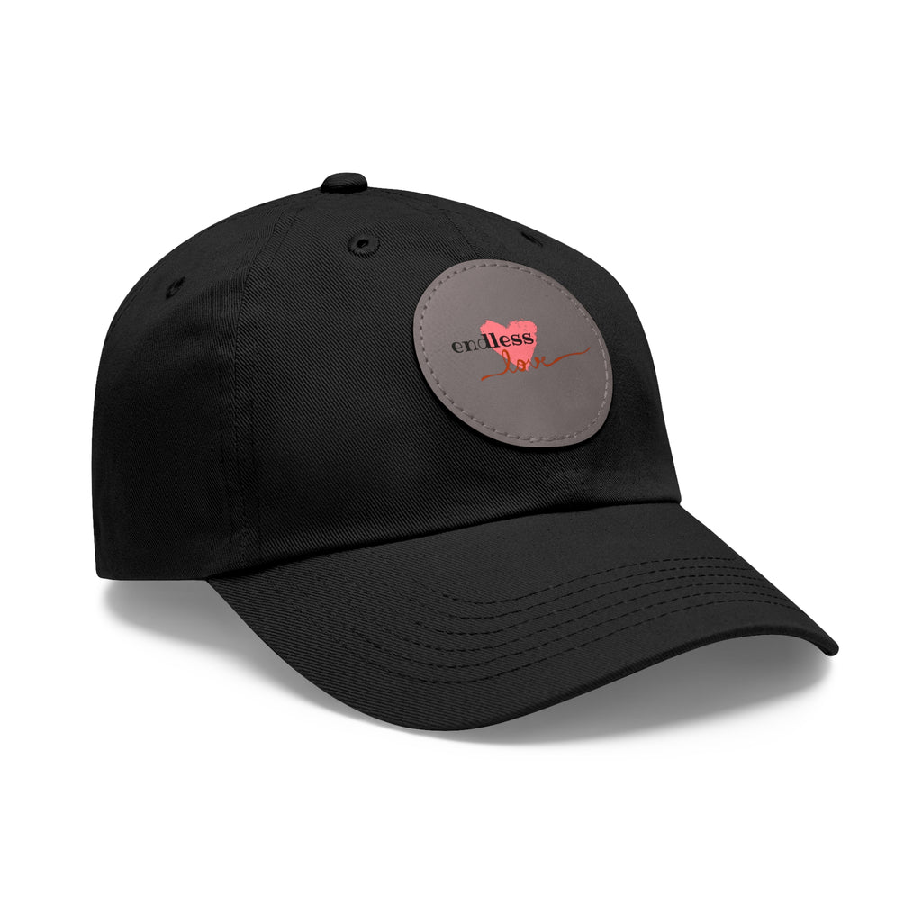 Leather Patch Dad Hat — Heartbeat 'endless' Design