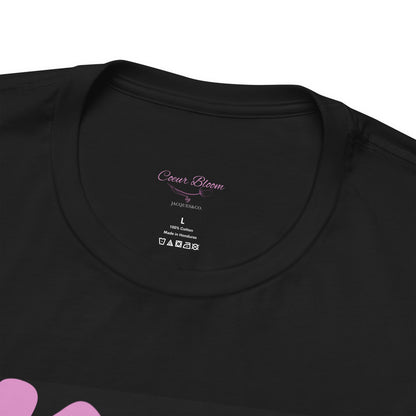 Comfortable T-shirt "Coeur Bloom" Flower Print