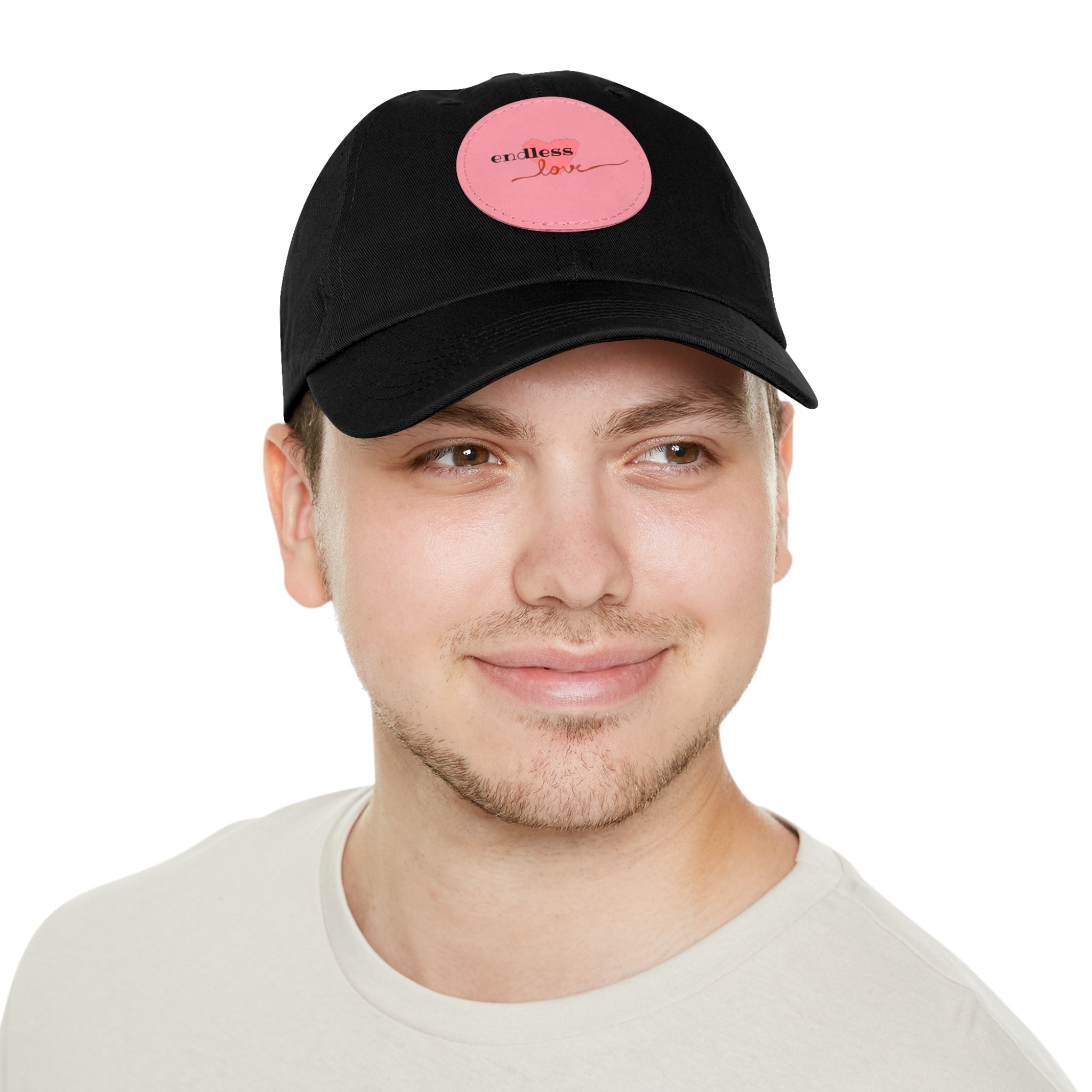 Leather Patch Dad Hat — Heartbeat 'endless' Design