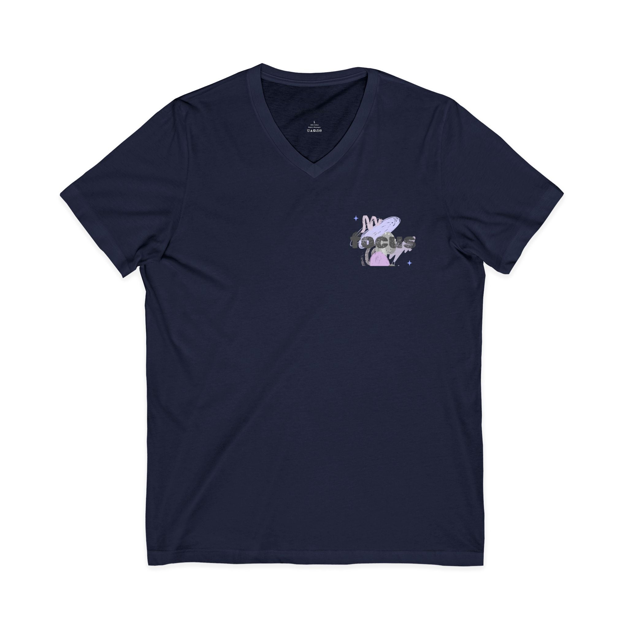 Keep It Simple V-Neck Tee — Minimalist Motivational Graphic T-Shirt
