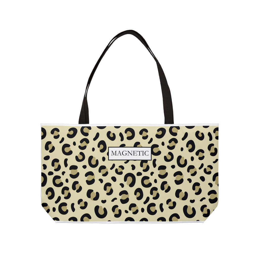 Leopard Print Weekender Tote Bag — 'MAGNETIC' Chic Travel Carryall