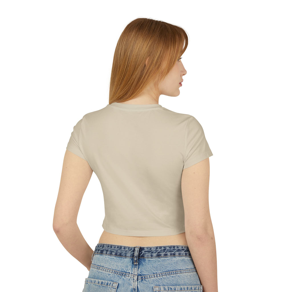 Sunset Palm Crop Tee — Women's Tropical Beach Graphic