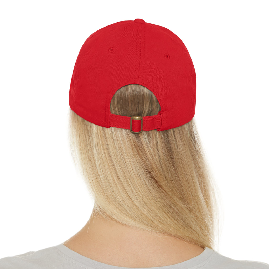 Leather Patch Dad Hat — Heartbeat 'endless' Design