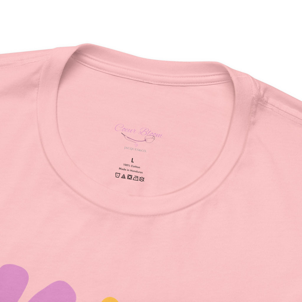 Comfortable T-shirt "Coeur Bloom" Flower Print