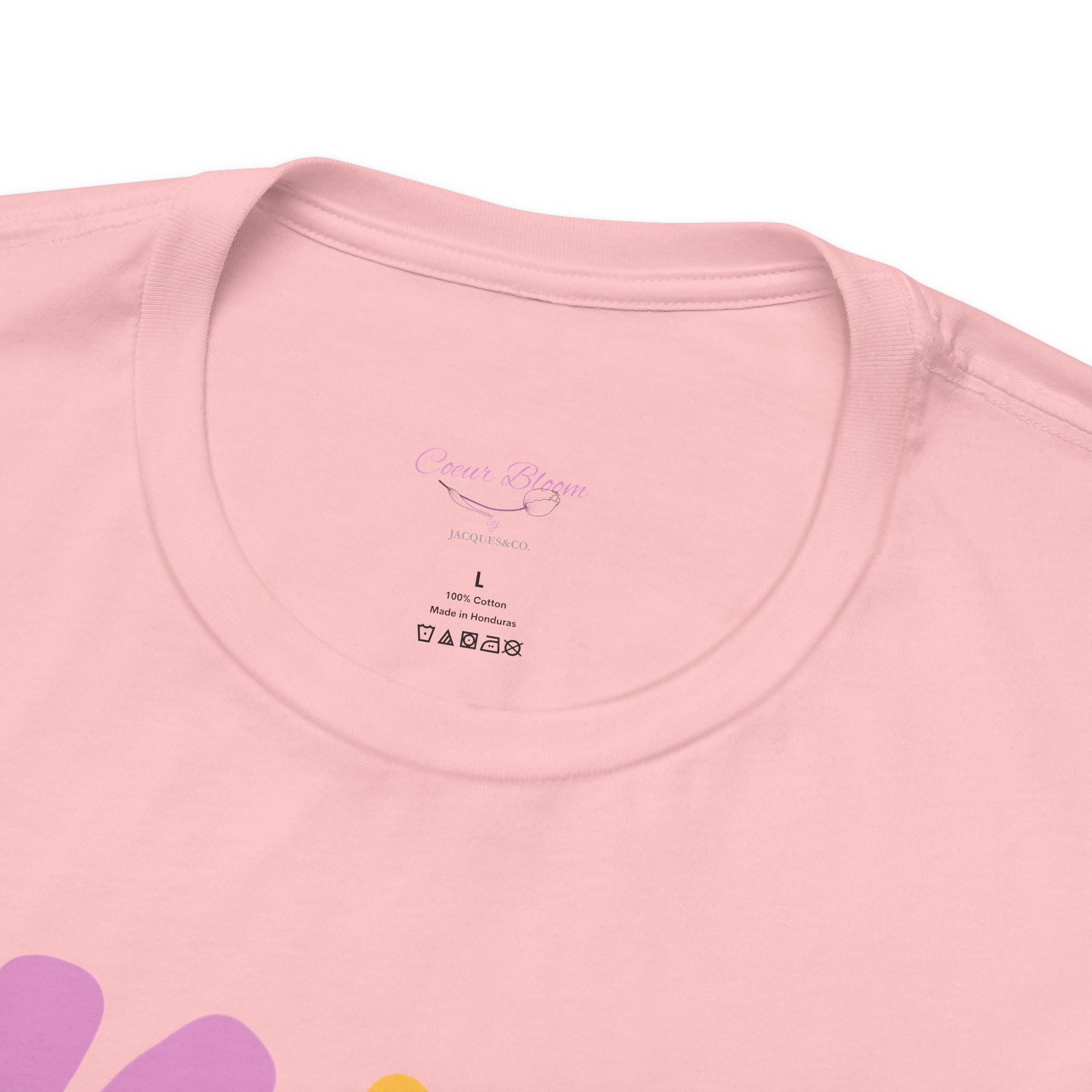 Comfortable T-shirt "Coeur Bloom" Flower Print