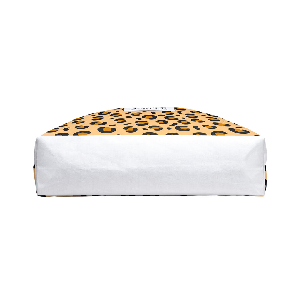 Leopard Print Weekender Tote Bag — "SIMPLE" Label Travel Beach Bag