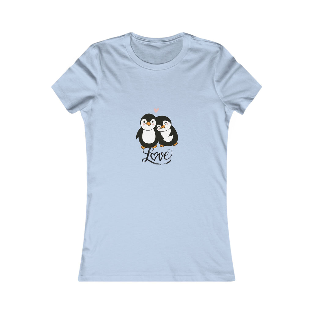 Women's Penguin Love Tee - Cute Couple Graphic Shirt