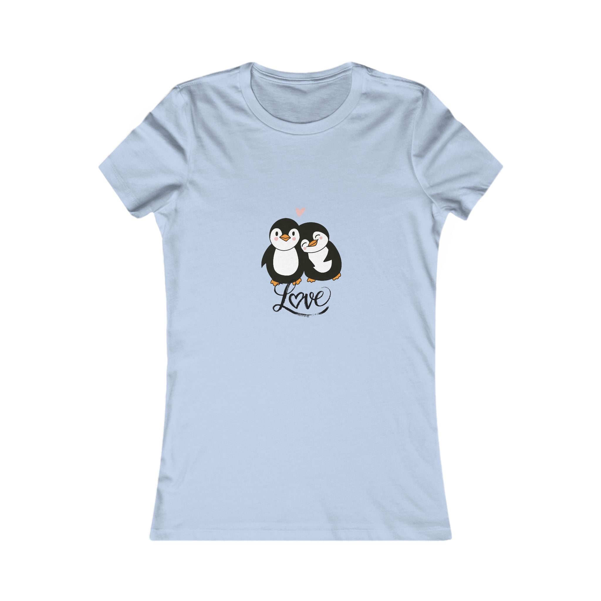 Women's Penguin Love Tee - Cute Couple Graphic Shirt
