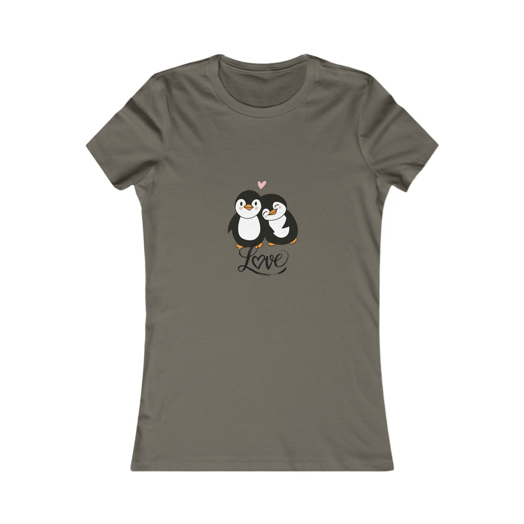 Women's Penguin Love Tee - Cute Couple Graphic Shirt