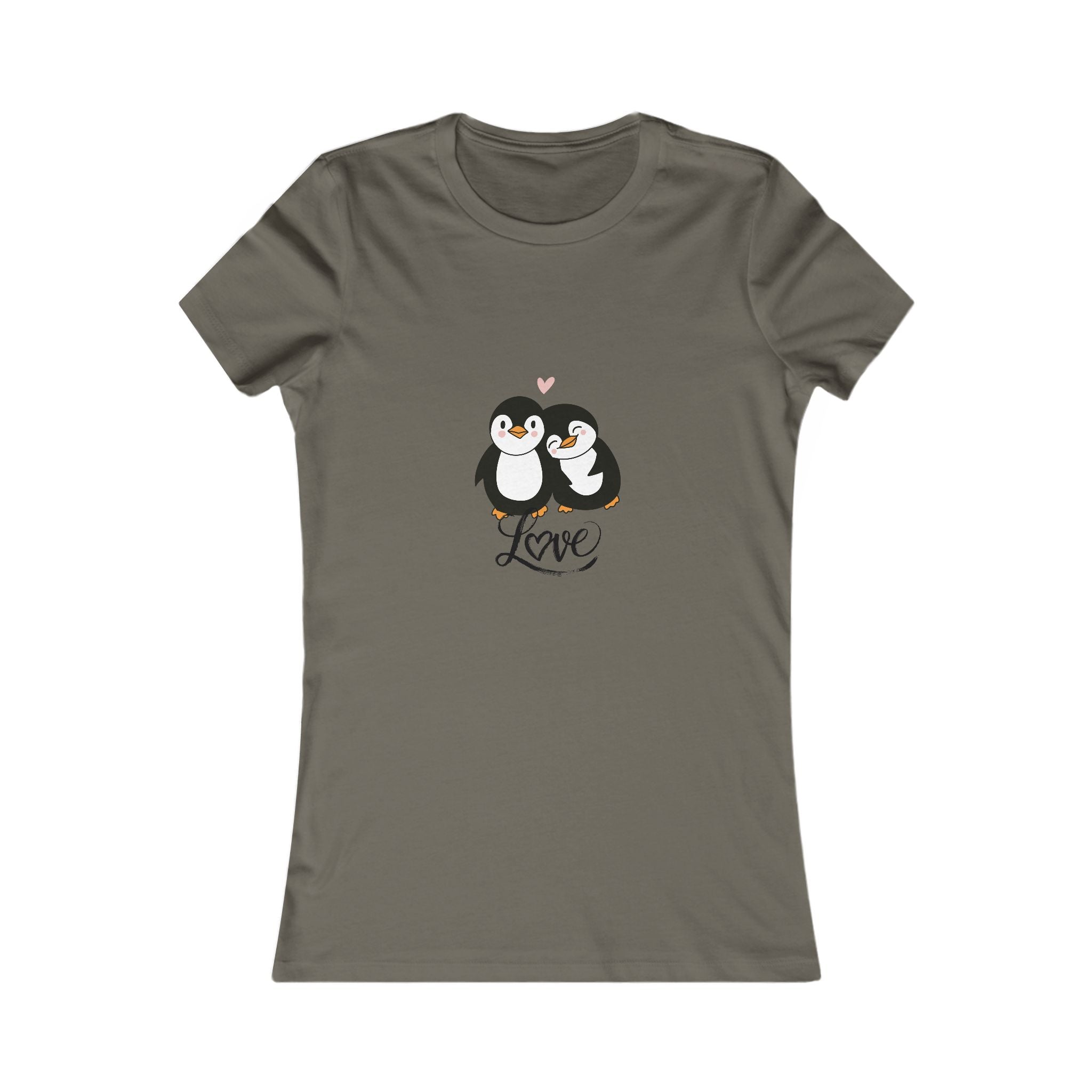 Women's Penguin Love Tee - Cute Couple Graphic Shirt