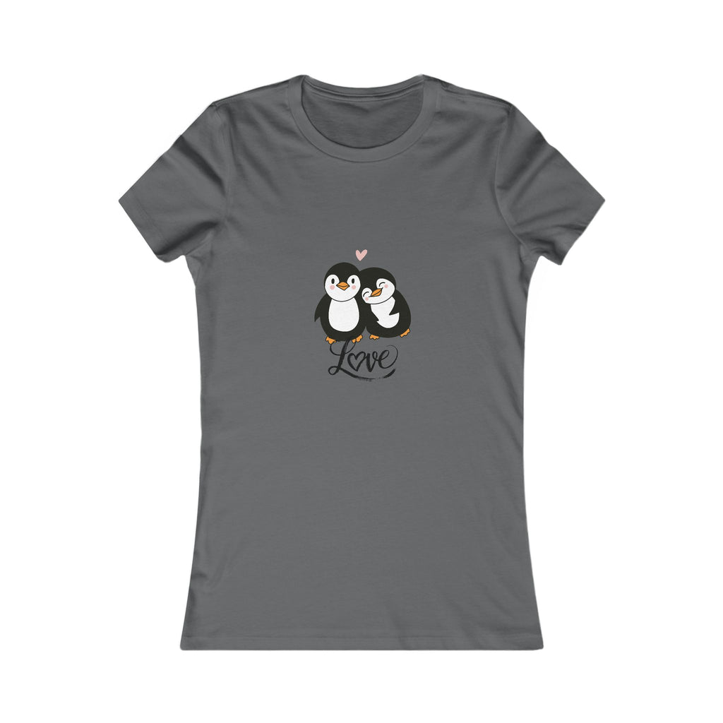 Women's Penguin Love Tee - Cute Couple Graphic Shirt