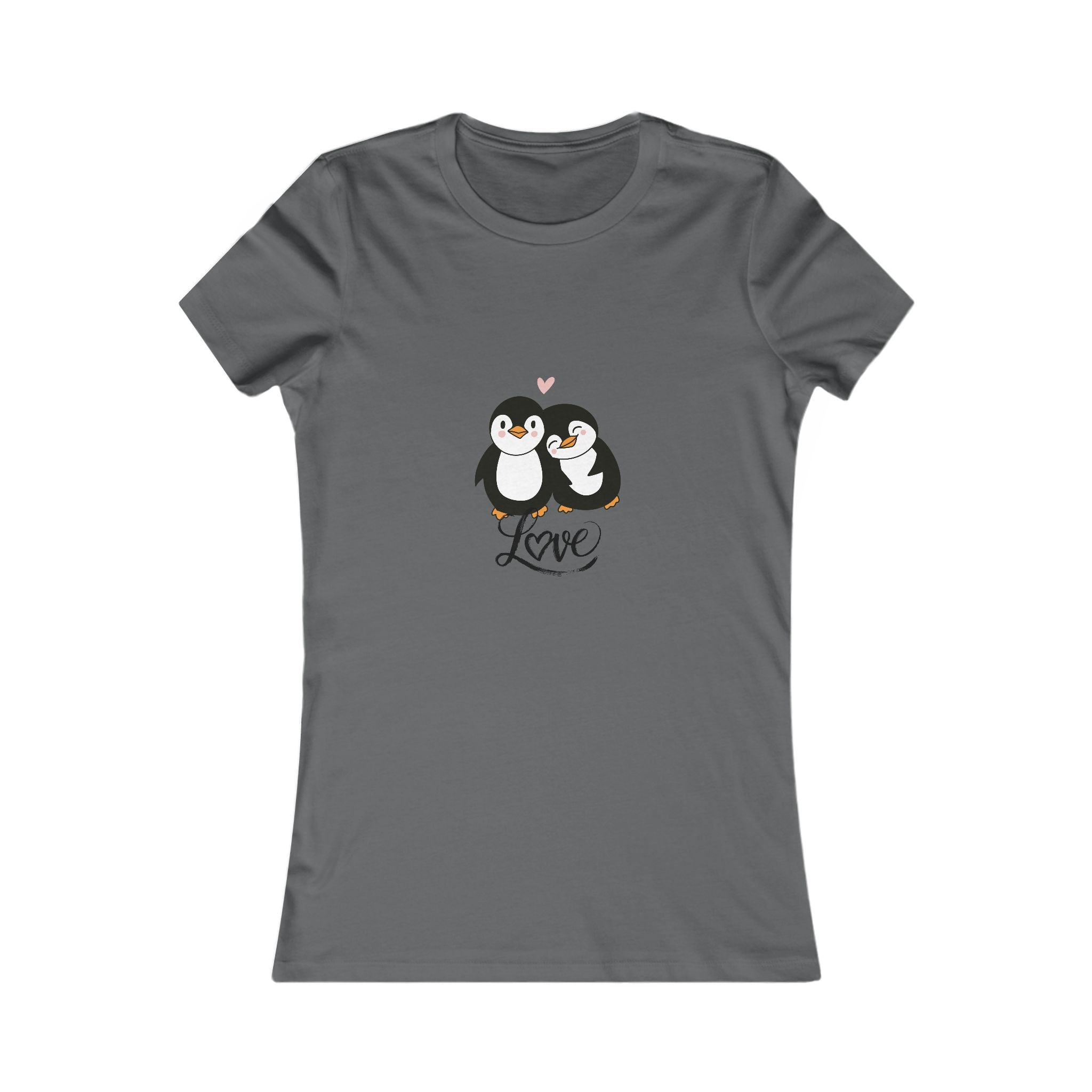 Women's Penguin Love Tee - Cute Couple Graphic Shirt