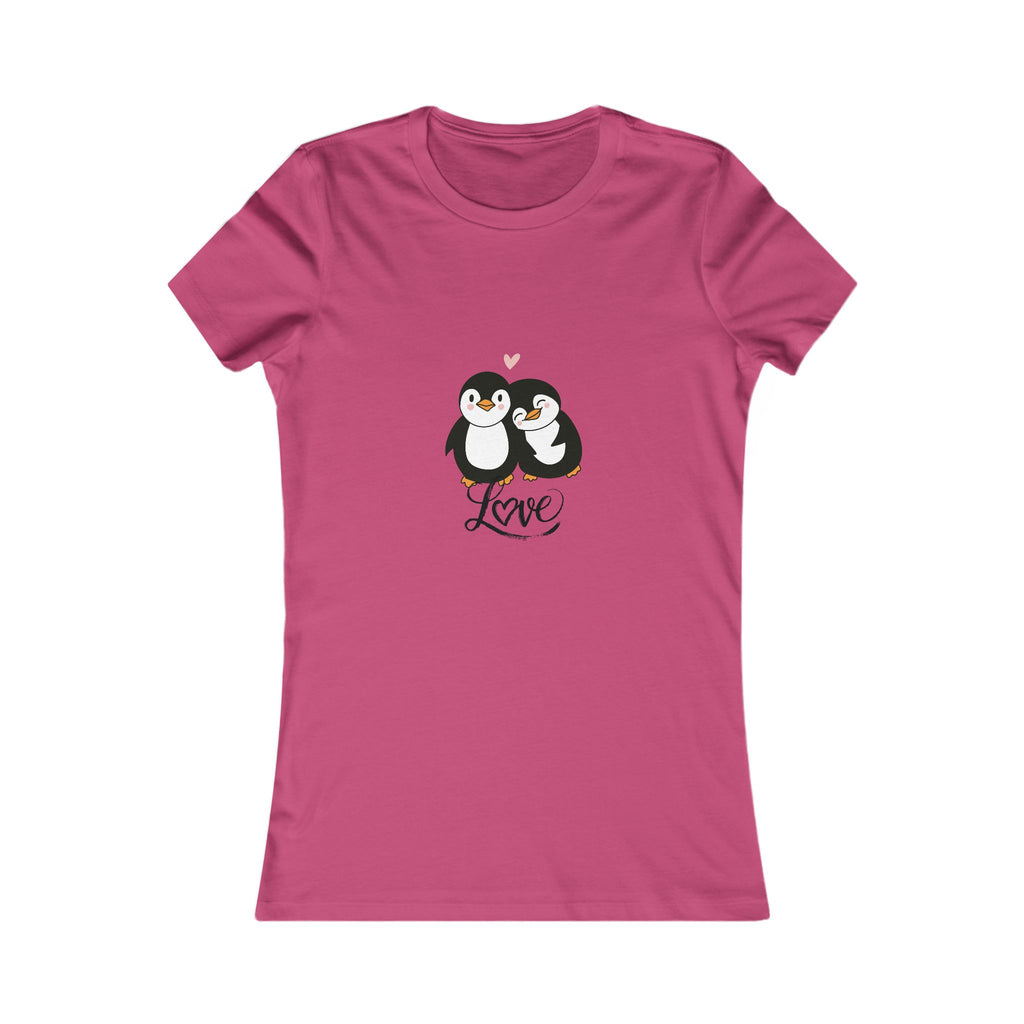 Women's Penguin Love Tee - Cute Couple Graphic Shirt