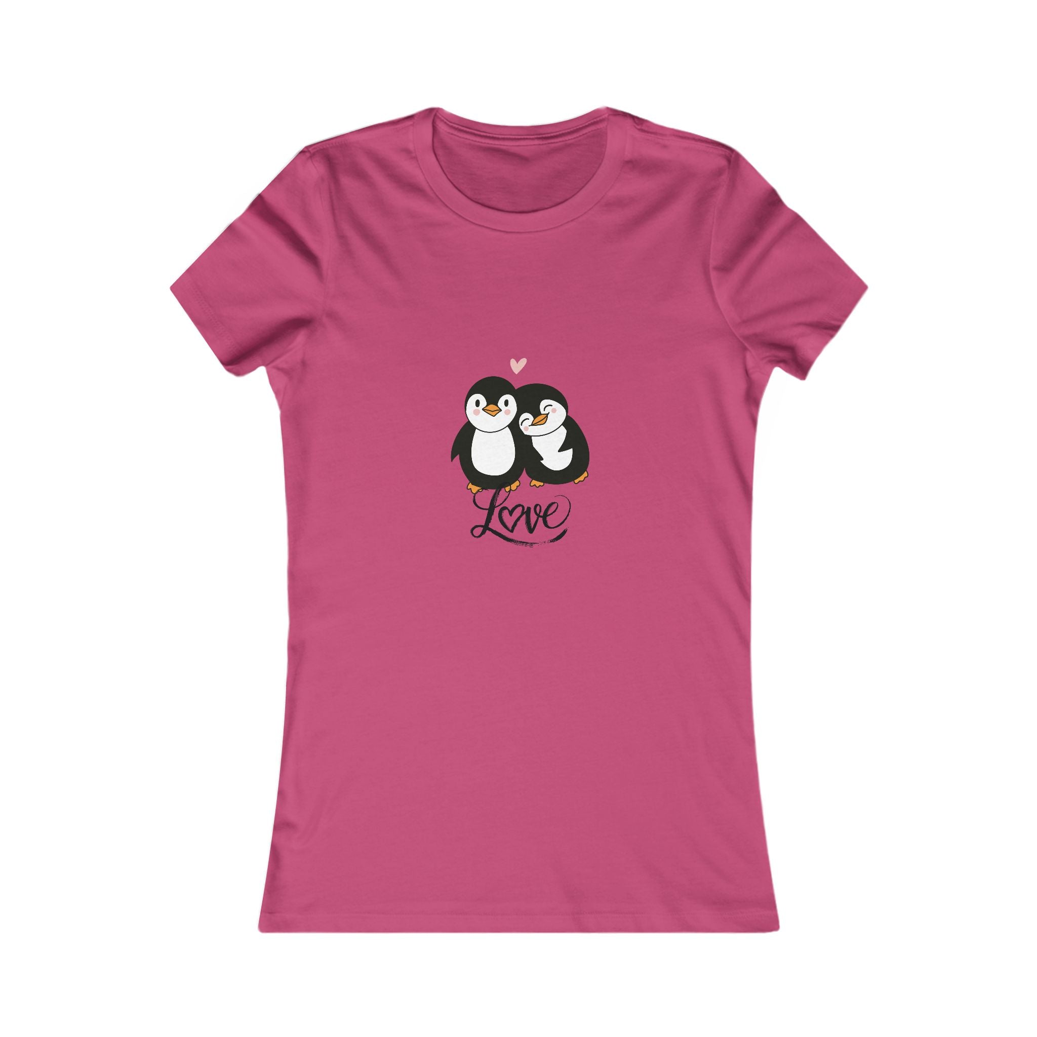 Women's Penguin Love Tee - Cute Couple Graphic Shirt