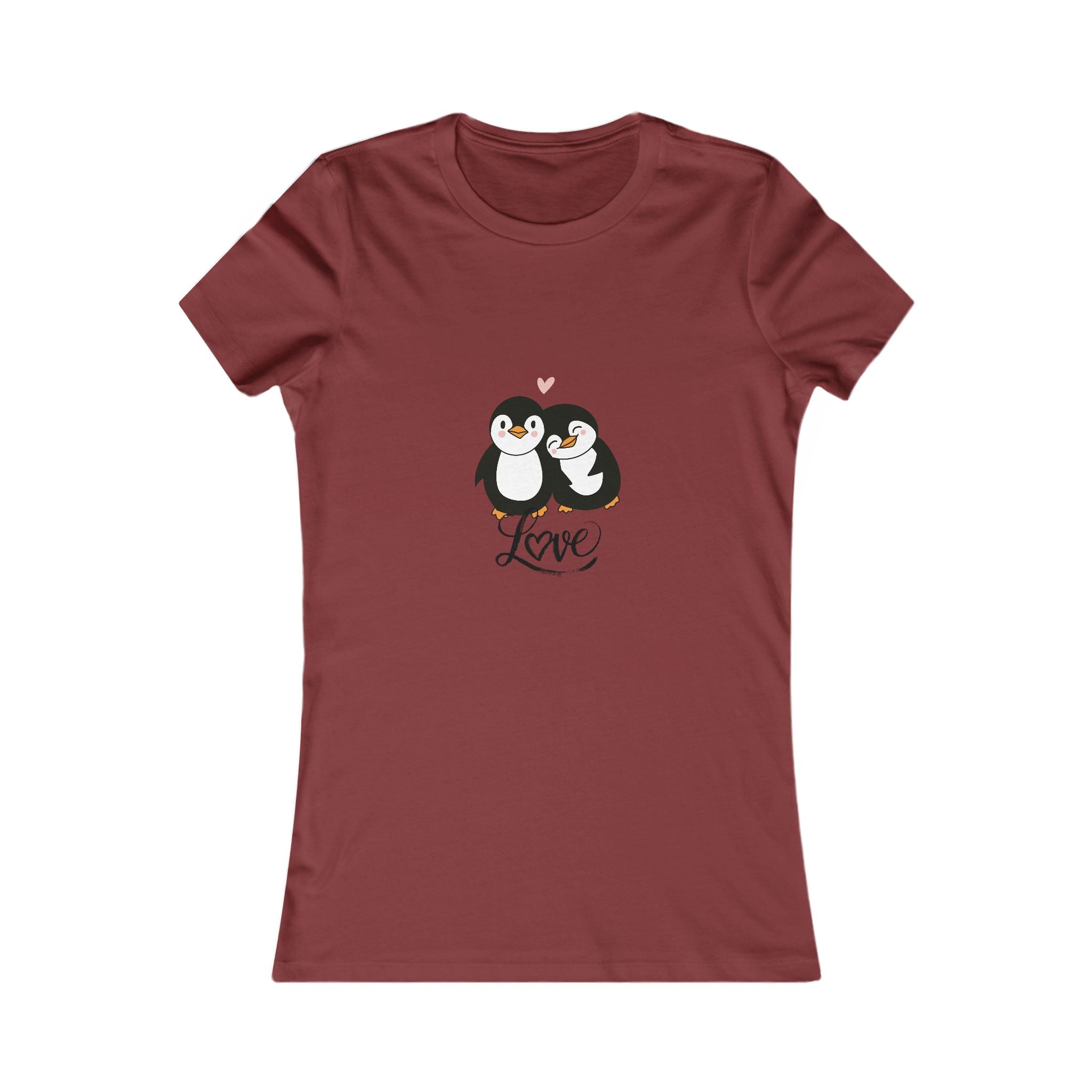 Women's Penguin Love Tee - Cute Couple Graphic Shirt