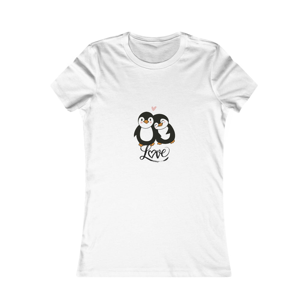 Women's Penguin Love Tee - Cute Couple Graphic Shirt