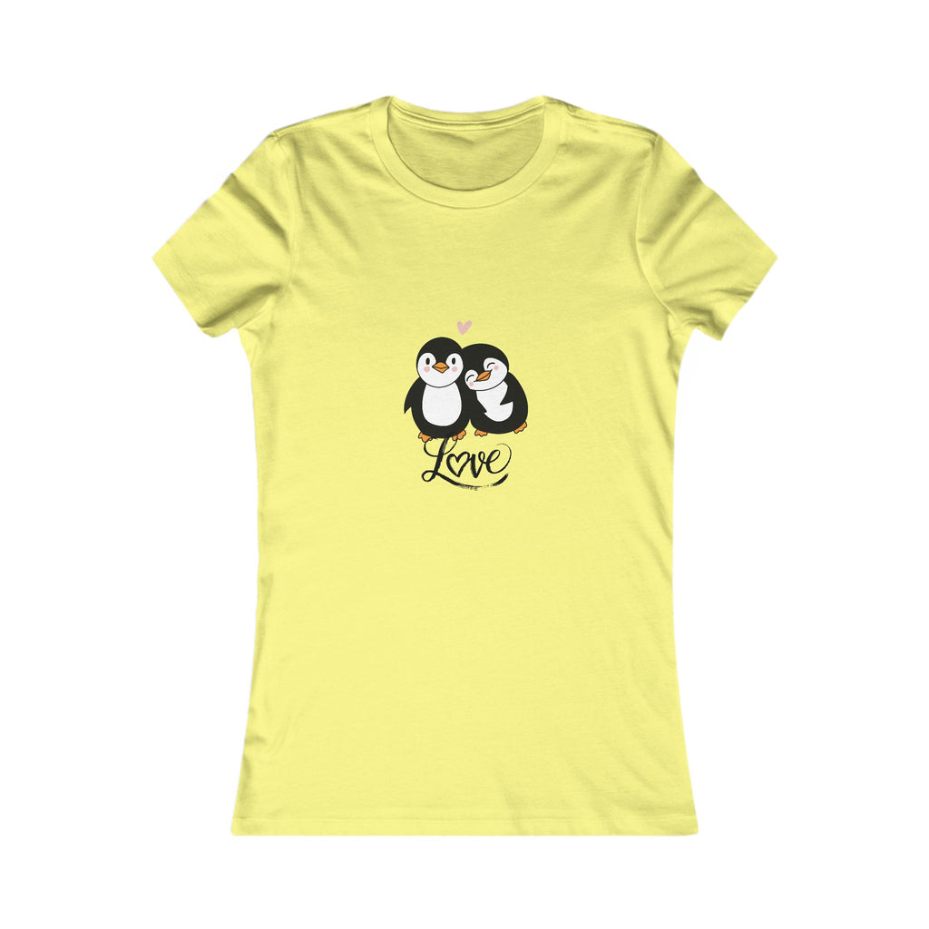 Women's Penguin Love Tee - Cute Couple Graphic Shirt
