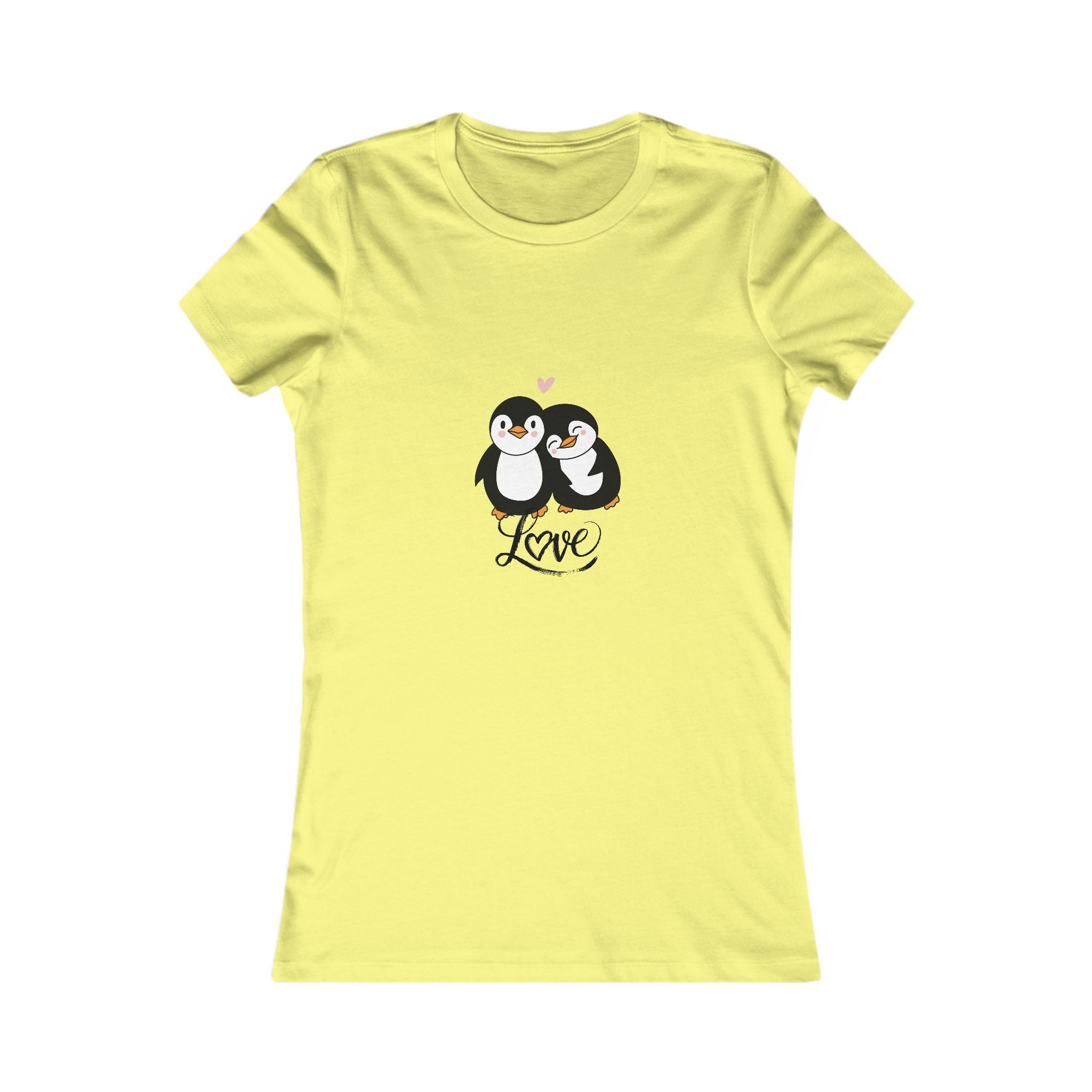 Women's Penguin Love Tee - Cute Couple Graphic Shirt