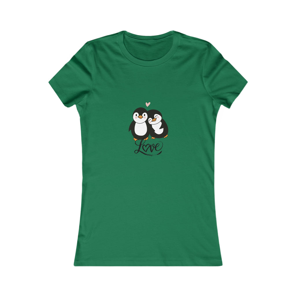 Women's Penguin Love Tee - Cute Couple Graphic Shirt