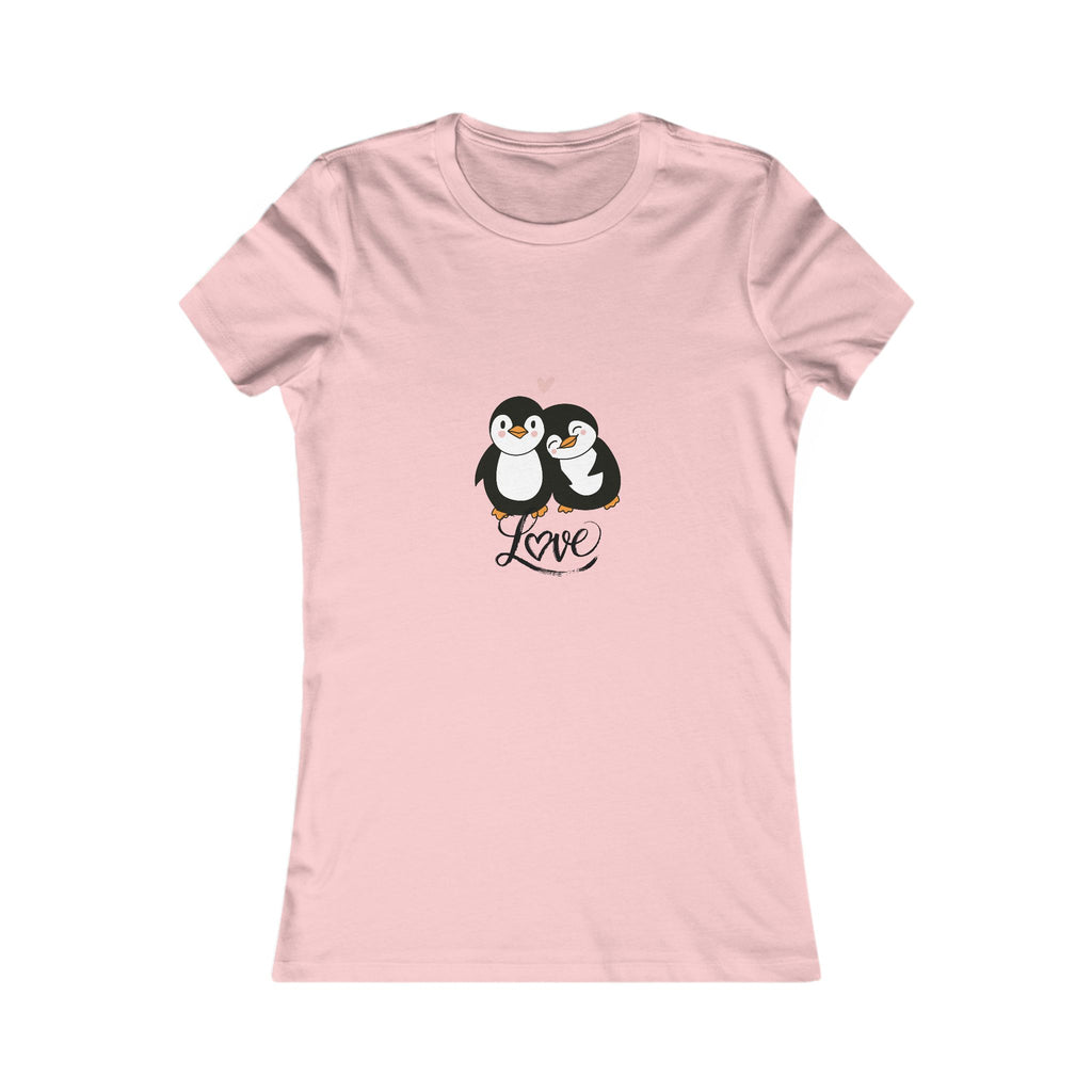 Women's Penguin Love Tee - Cute Couple Graphic Shirt