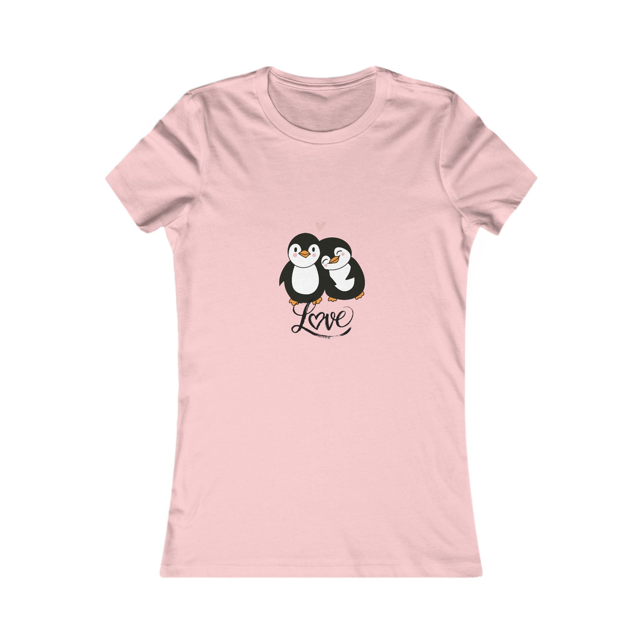 Women's Penguin Love Tee - Cute Couple Graphic Shirt