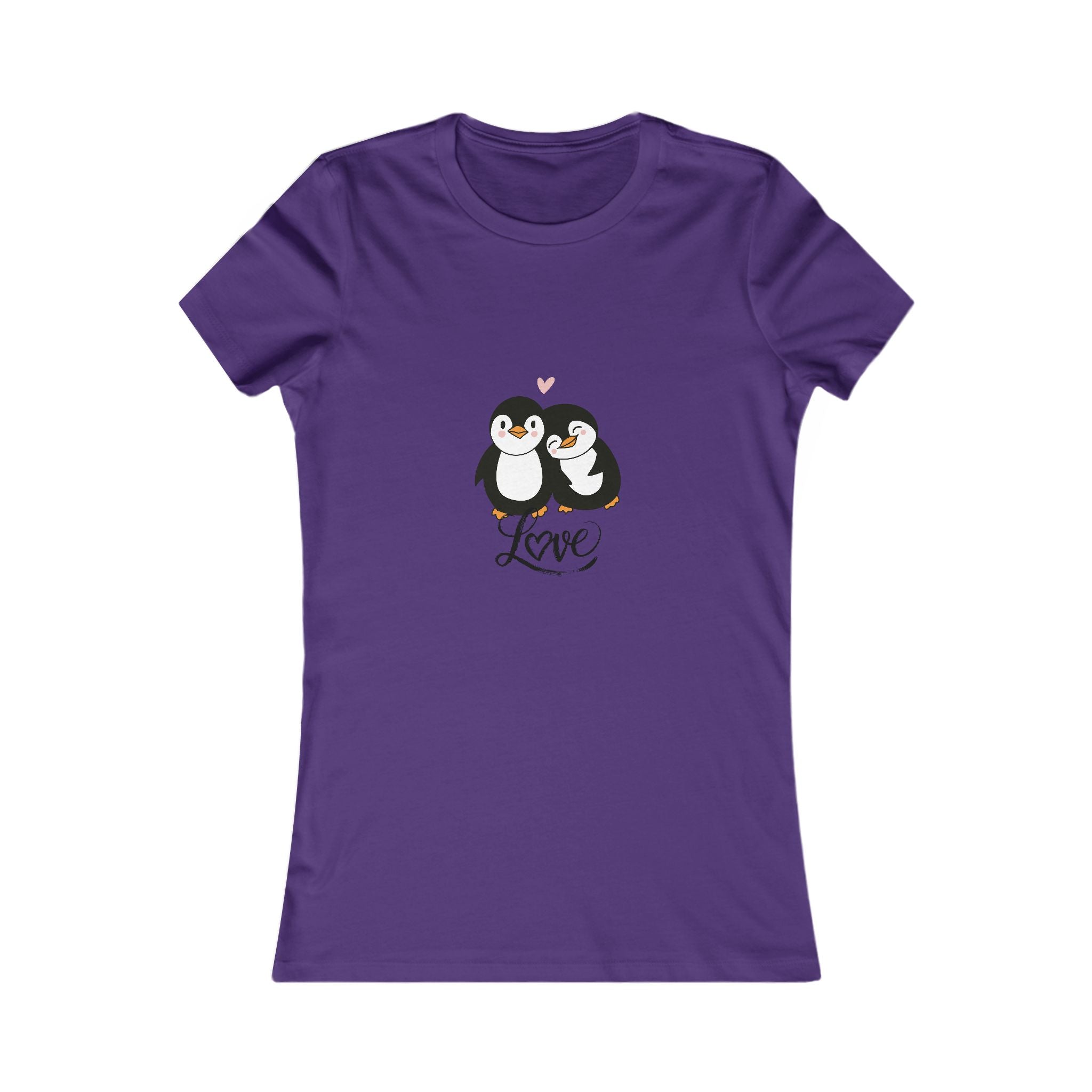 Women's Penguin Love Tee - Cute Couple Graphic Shirt