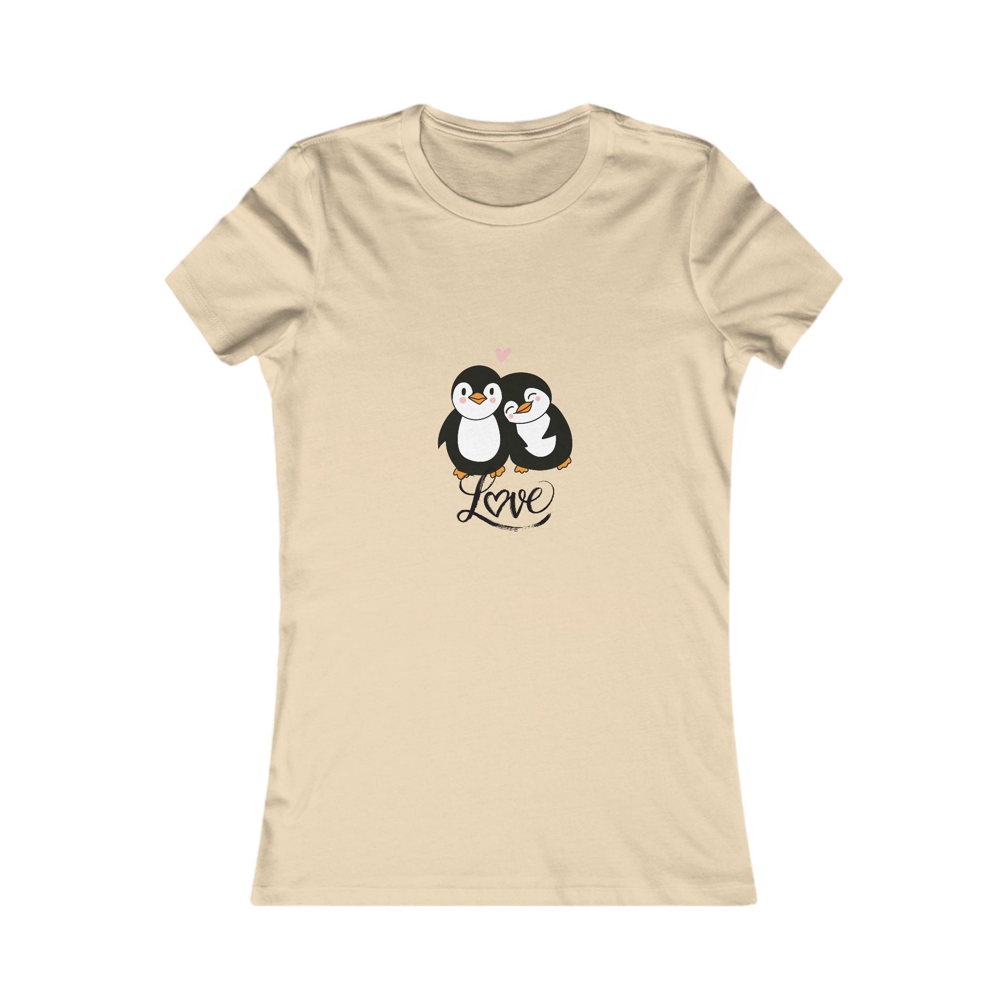 Women's Penguin Love Tee - Cute Couple Graphic Shirt
