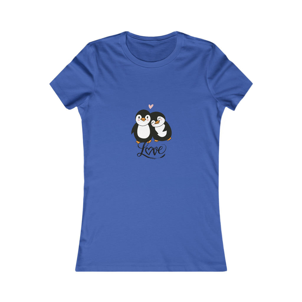 Women's Penguin Love Tee - Cute Couple Graphic Shirt