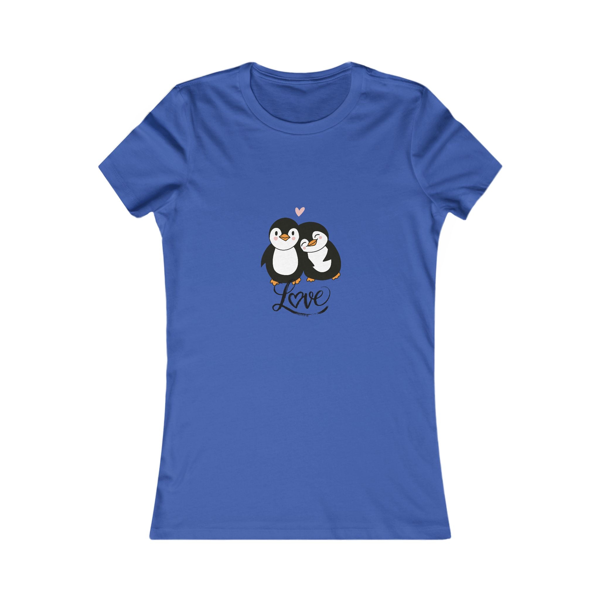 Women's Penguin Love Tee - Cute Couple Graphic Shirt