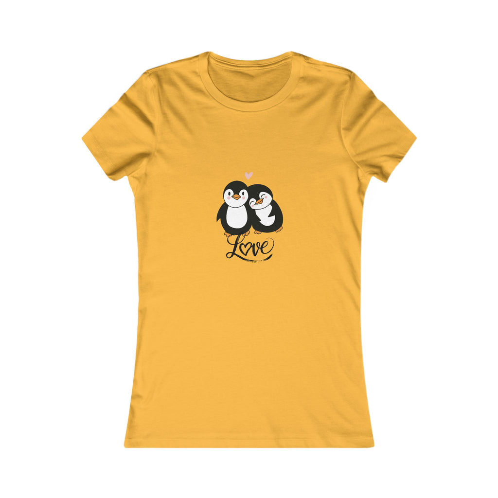 Women's Penguin Love Tee - Cute Couple Graphic Shirt