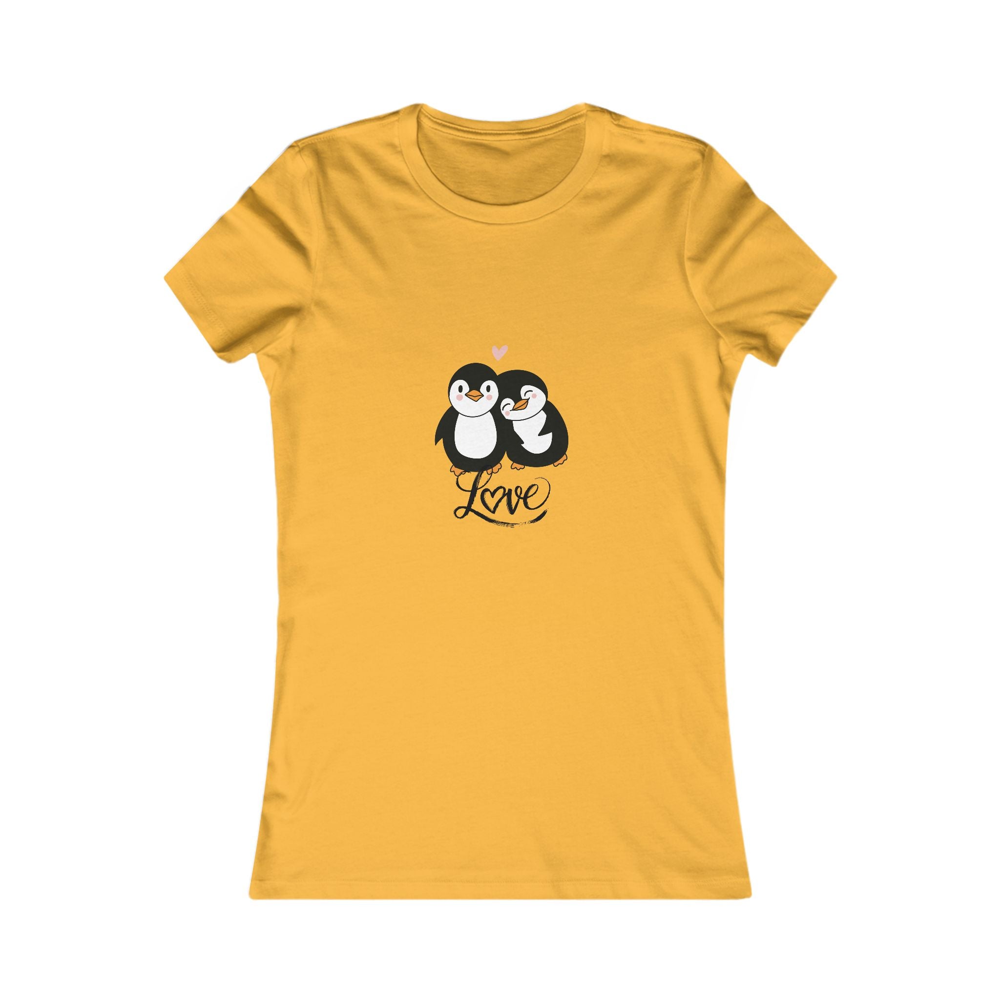 Women's Penguin Love Tee - Cute Couple Graphic Shirt