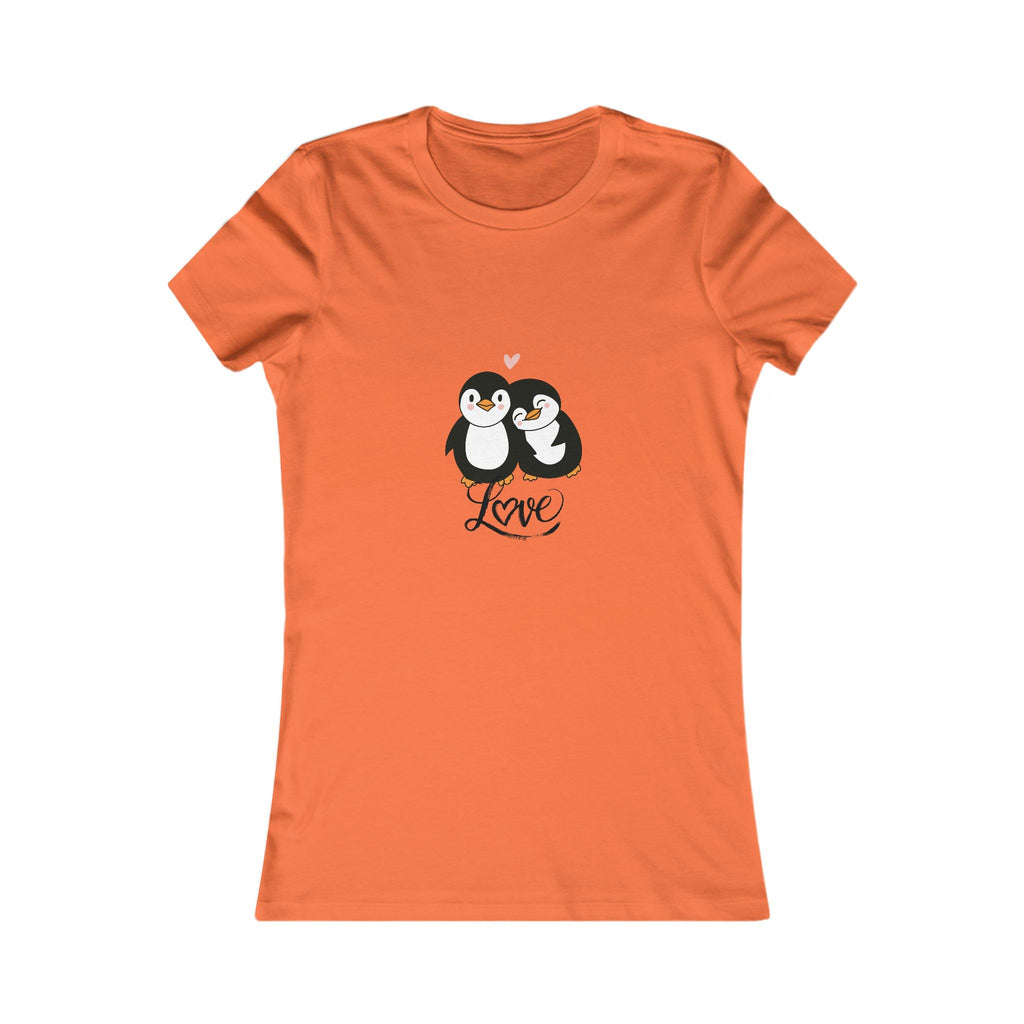Women's Penguin Love Tee - Cute Couple Graphic Shirt