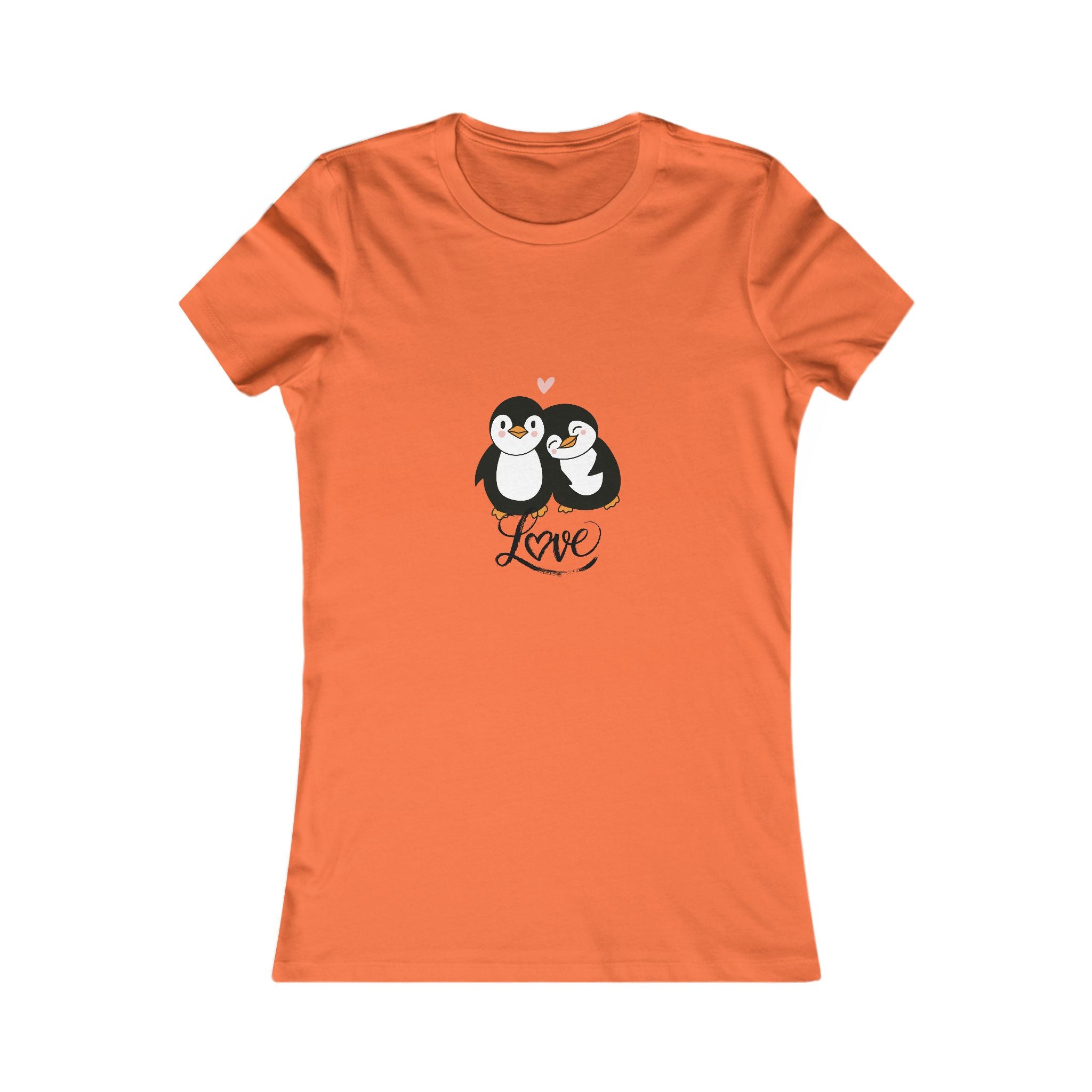 Women's Penguin Love Tee - Cute Couple Graphic Shirt