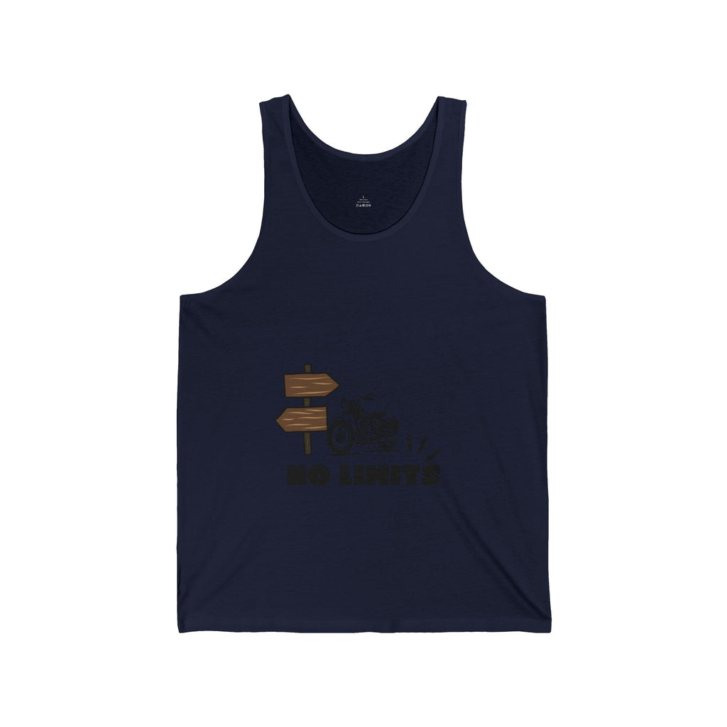 No Limits Motorcycle Tank Top — Biker Road Trip Graphic Tank