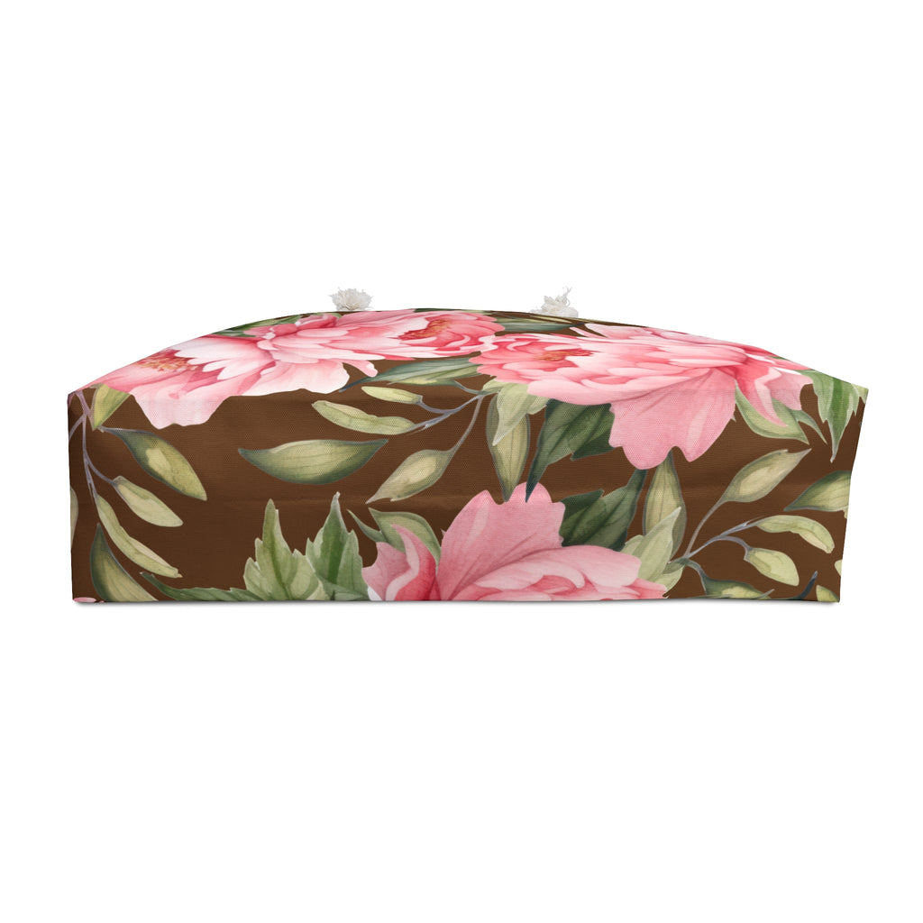 Floral Peony Weekender Bag — Pink Garden Travel Tote