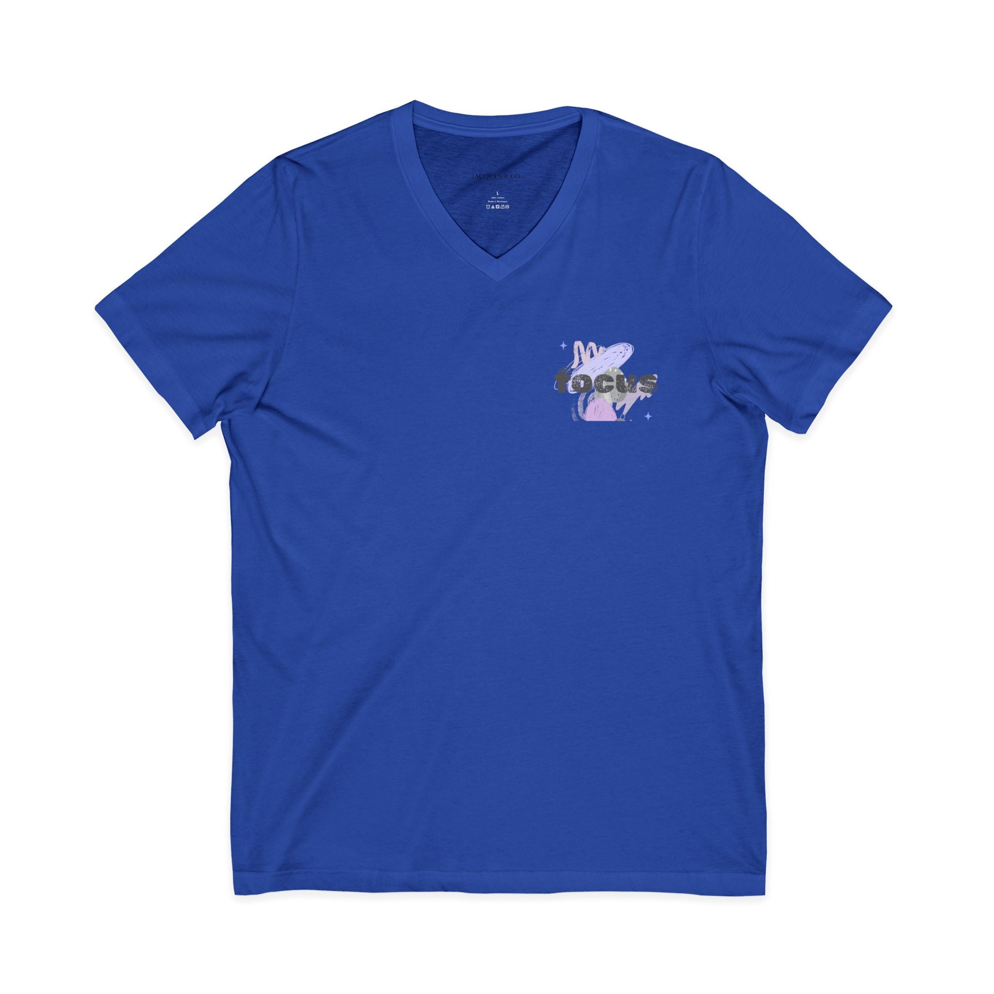 Keep It Simple V-Neck Tee — Minimalist Motivational Graphic T-Shirt
