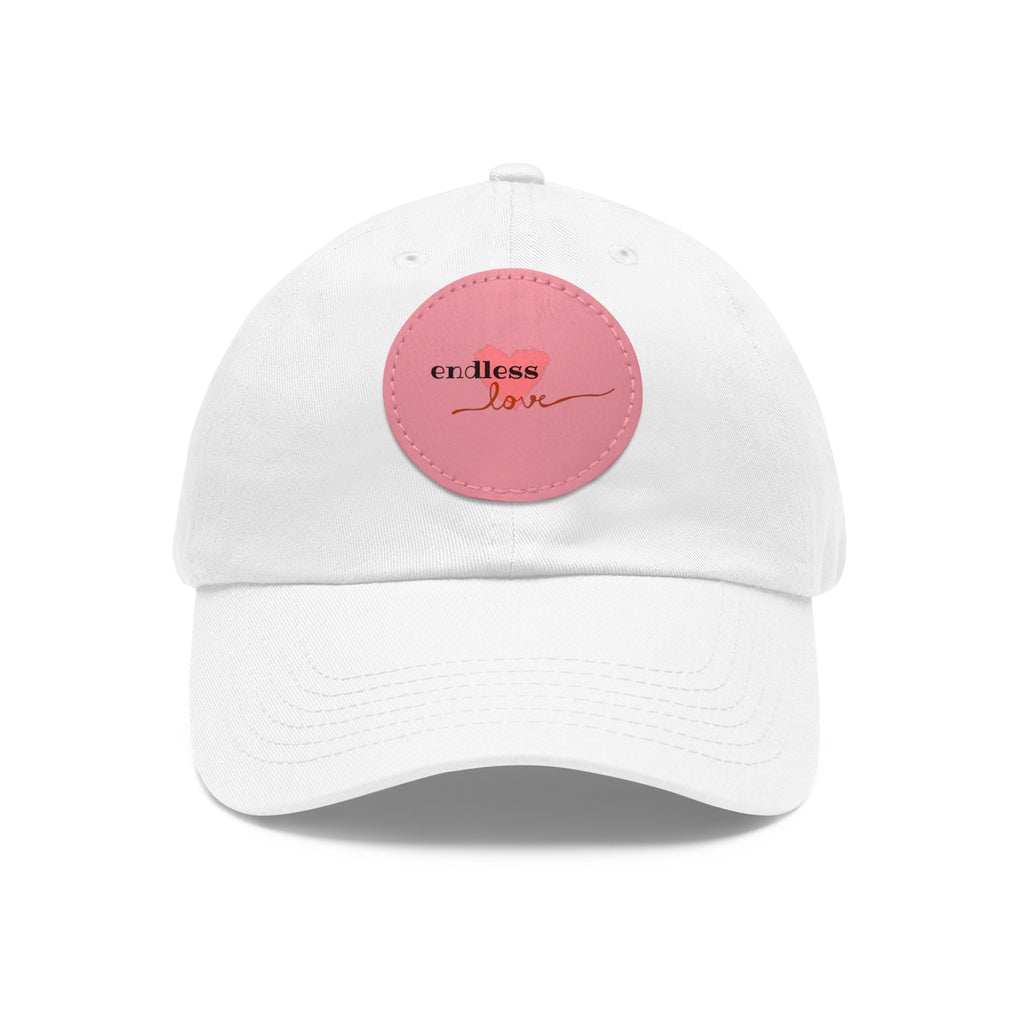 Leather Patch Dad Hat — Heartbeat 'endless' Design