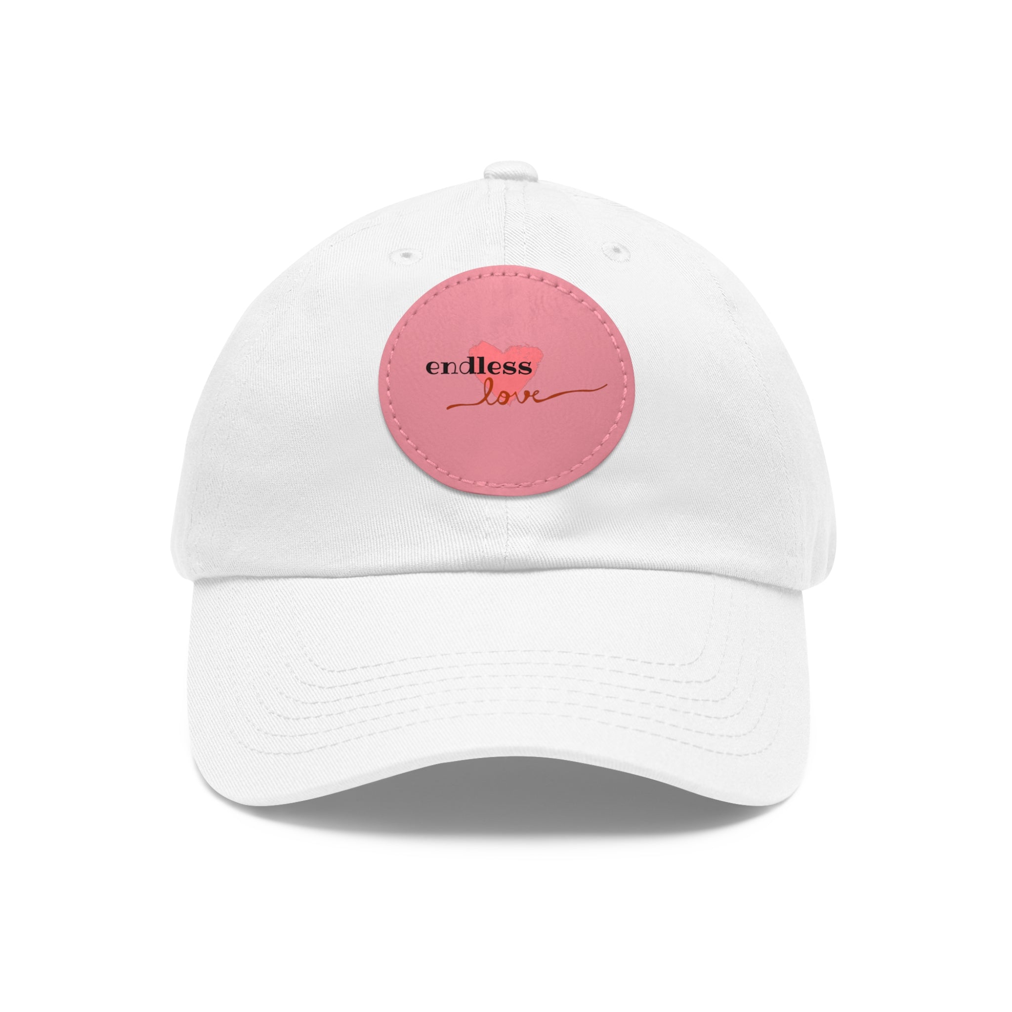 Leather Patch Dad Hat — Heartbeat 'endless' Design