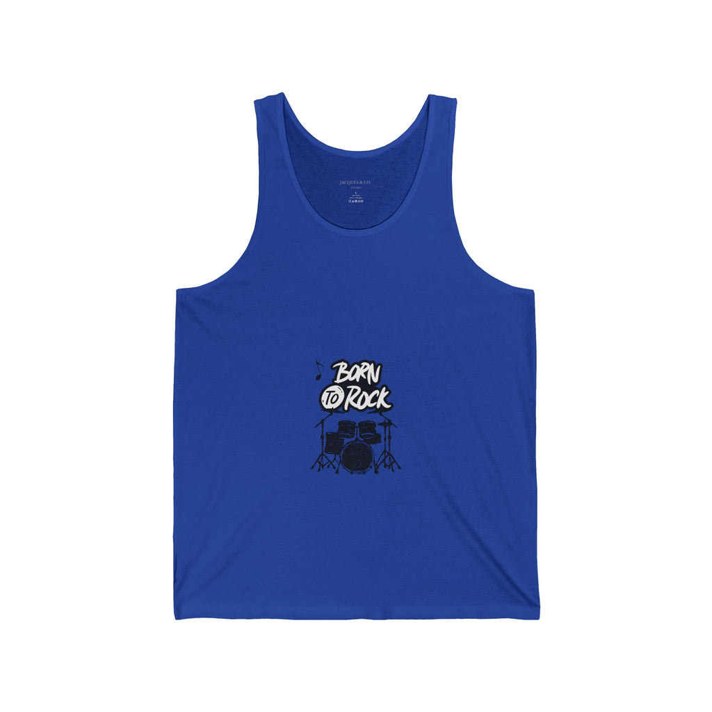 Born to Rock Drum Set Tank Top — Graphic Music Lover Tee