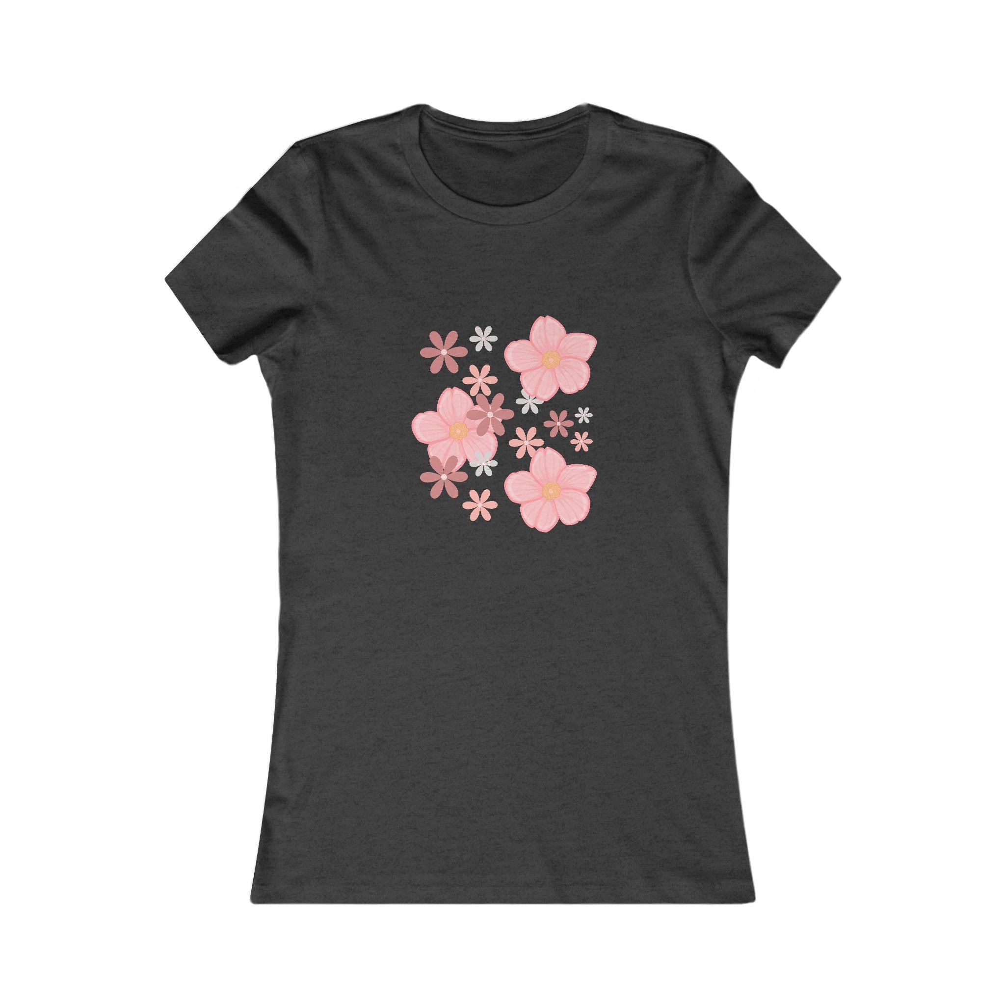 Floral Cluster Tee — Pink Blossoms Women's Graphic T-Shirt