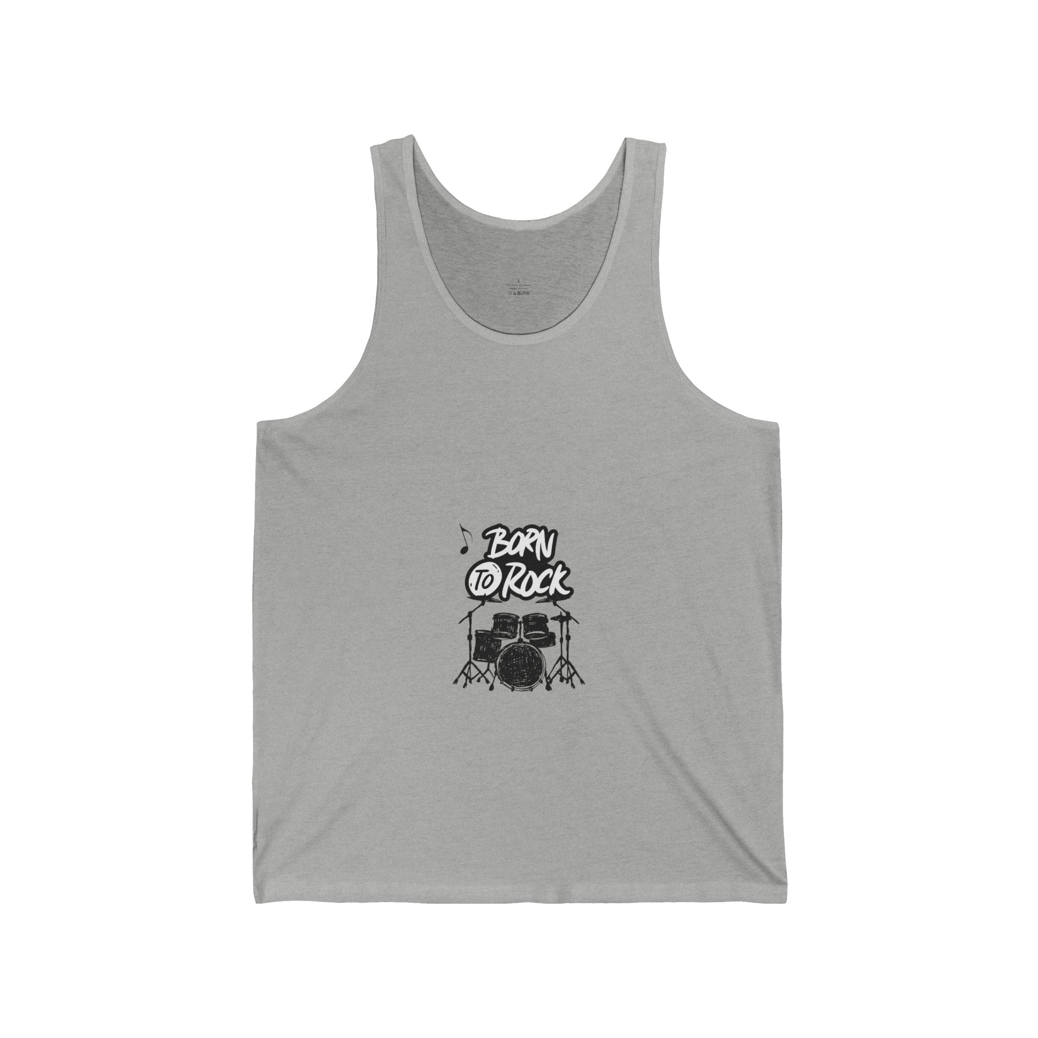 Born to Rock Drum Set Tank Top — Graphic Music Lover Tee