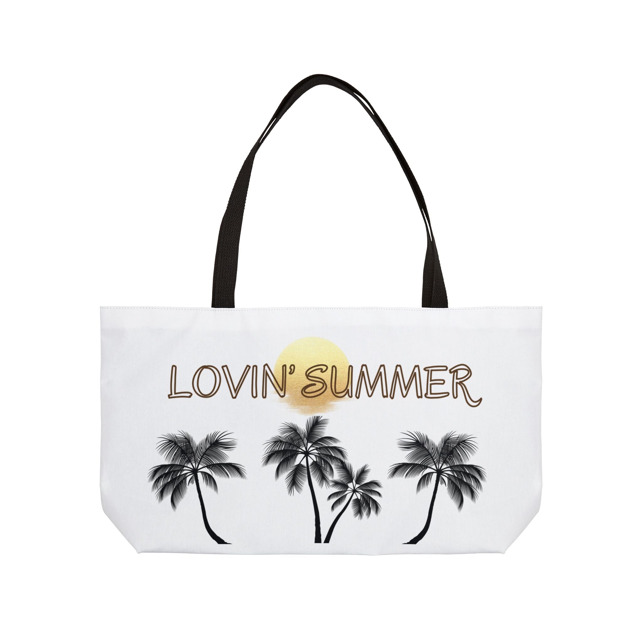 Weekender Tote Bag — "Lovin' Summer" Palm Tree Beach Tote