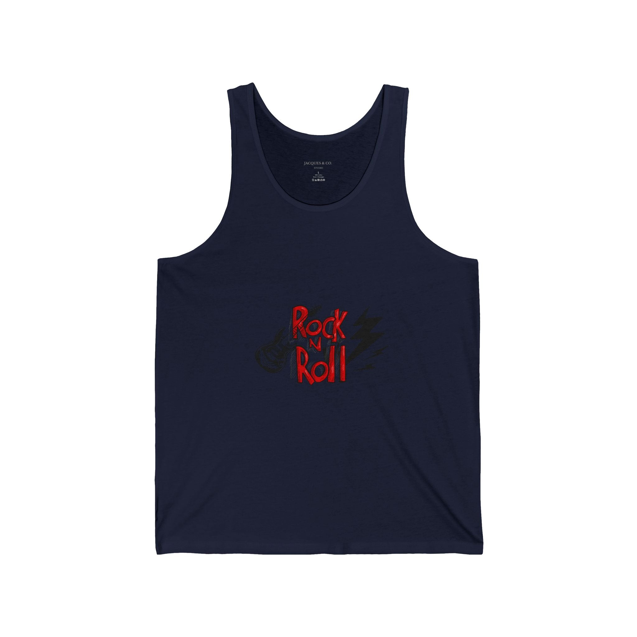 Rock N Roll Tank Top — Vintage Guitar Lightning Graphic Tank