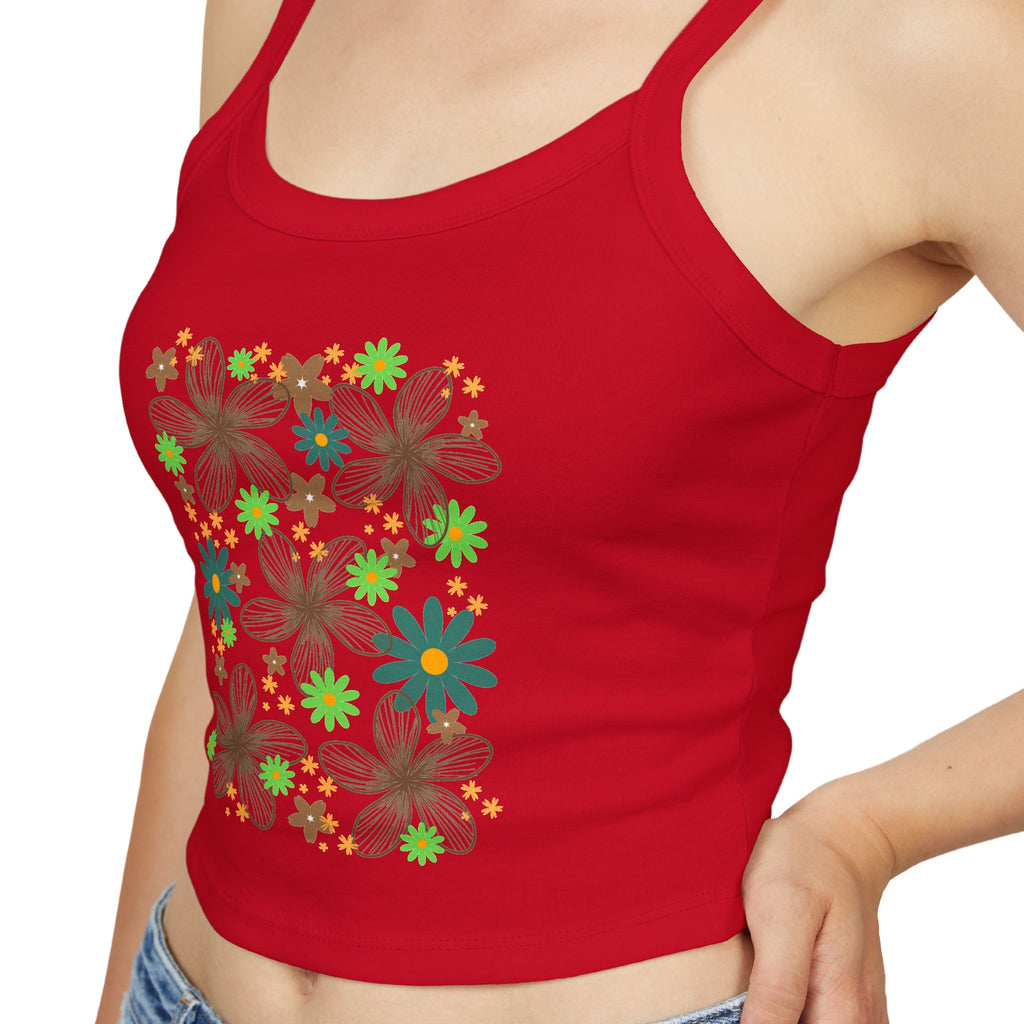 Floral Retro Garden Crop Tank