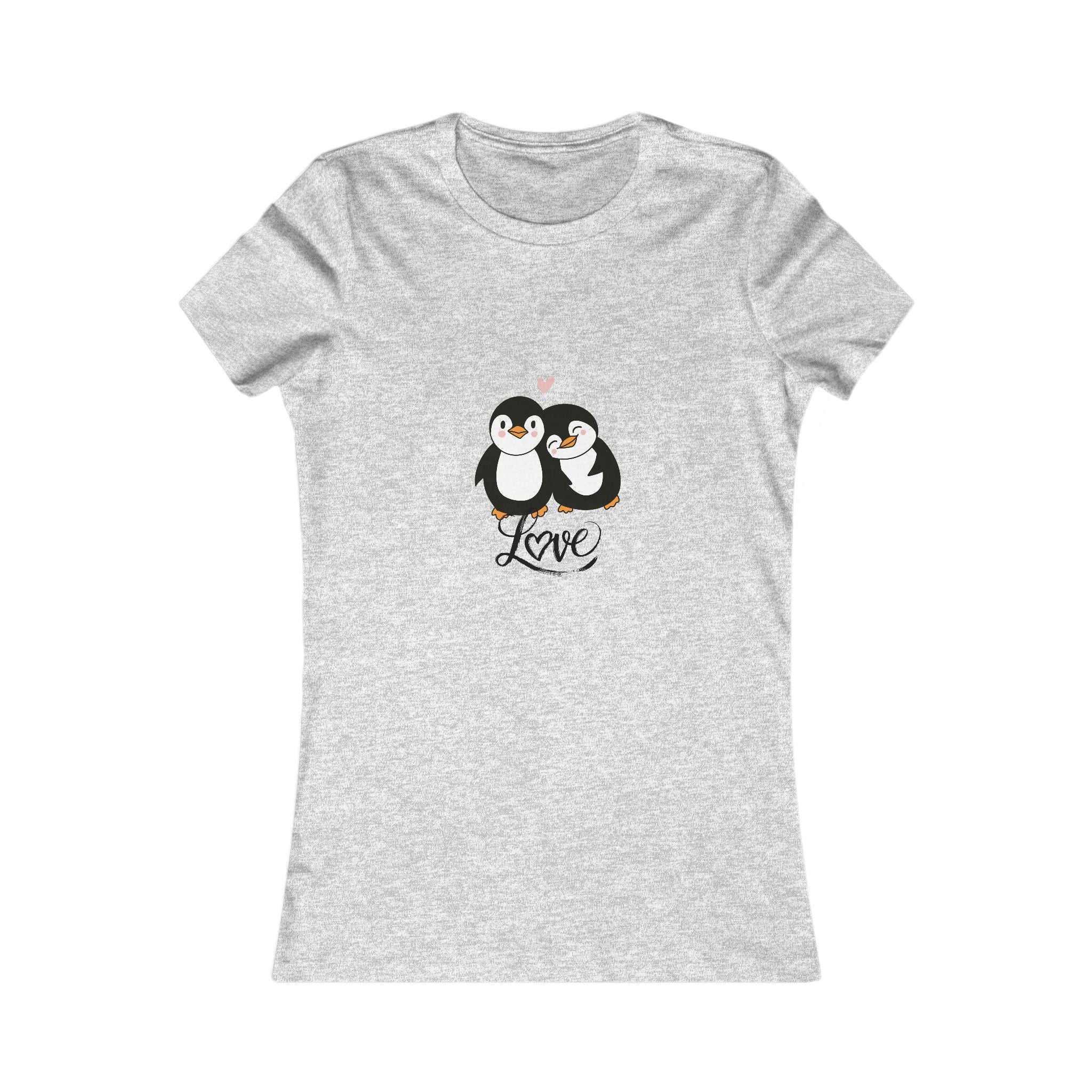 Women's Penguin Love Tee - Cute Couple Graphic Shirt