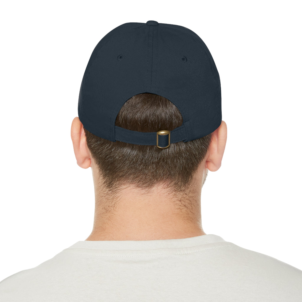 Leather Patch Dad Hat — Heartbeat 'endless' Design