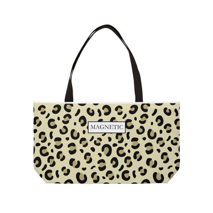 Leopard Print Weekender Tote Bag — 'MAGNETIC' Chic Travel Carryall