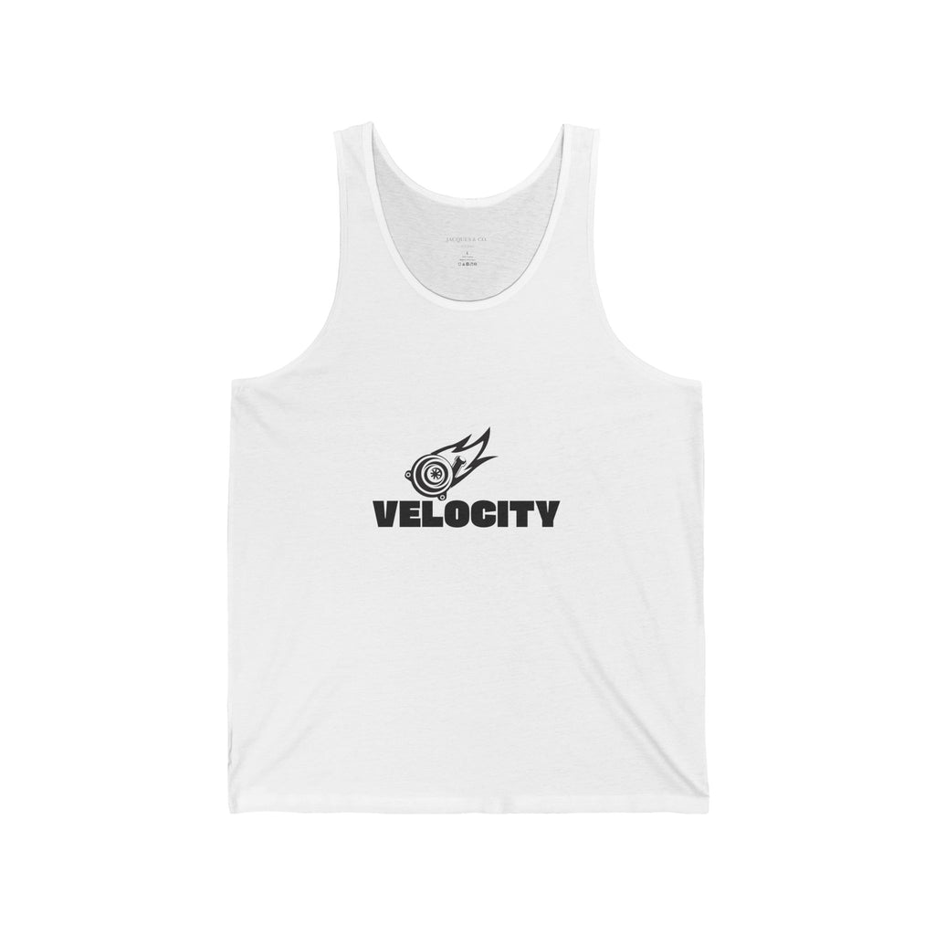 Velocity Logo Tank Top — Athletic Graphic Jersey Tank