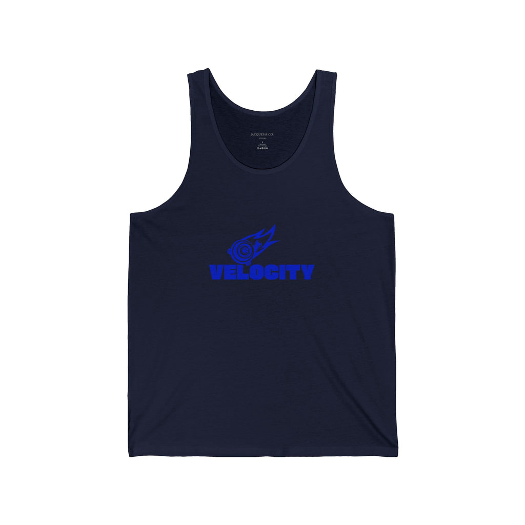 Velocity Logo Tank Top — Athletic Graphic Jersey Tank